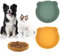 FINEASY 2PCS Silicone Shallow Cat Bowl, Cat Feeding Bowl, Cat Food Bowl Whisker Friendly, Whisker Fatigue Cat Bowls Wet Food Dry Food Flat Cat Dish Water Bowl for Cat Dog (Orange & Green)