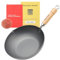 鐵兎堂 Riverlight KIWAME PREMIUM iron frypan,wokpan,Starter Kit,Rust-resistant,made in japan (Wok pan 11.0 inches (28cm))