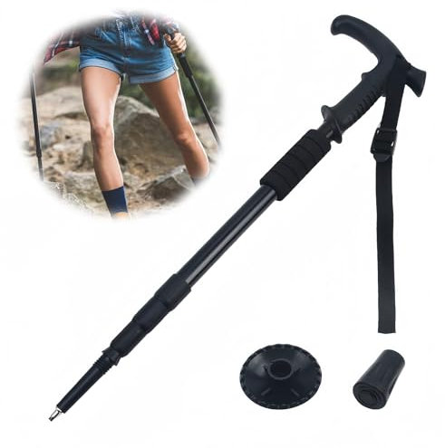 Bastoni Trekking Telescopico,Bastoncini Trekking Pieghevoli,Racchette Trekking in Lega di Alluminio,Bastone per Camminare,Utilizzati per Viaggi All'Aperto,Escursioni in Montagna e Altri Sport