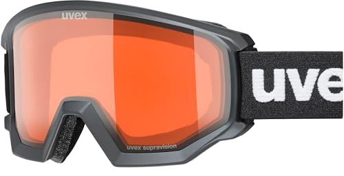 uvex athletic LGL - leicht kontrastverstärkende Skibrille mit Anti-Fog-Beschichtung im kantigen Retro-Design für Damen und Herren
