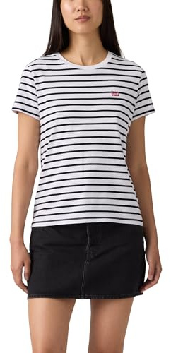Perfect Tee Emily Stripe Bright White Na