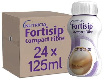 Fortisip Compact Fibre Liquid Mocha, 125ml Bottle, Pack of 24