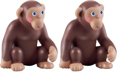 HABA Little Friends – AFFE – Spielfigur aus robustem Kunststoff für Kinder ab 3 Jahren – Fördert Rollenspiel & Fantasie – 1305592001 (Packung mit 2)