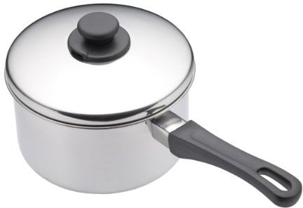 KitchenCraft KCXDSAU18 Extra Deep Induction Saucepan with Lid, 18 cm Stainless Steel Pan, Silver