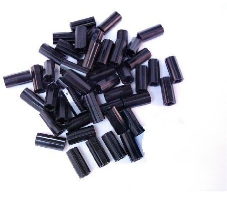 50 Stück LEGO TECHNIC Achs-Verbinder glatt in Schwarz.