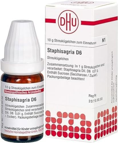 DHU Staphisagria D 6 Streukügelchen, 10 g Globuli