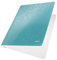 Leitz WOW A4 Schnellhefter, PP-laminierter Karton, Flachhefter mit 60 Blatt Kapazität, Eisblau, 30010051