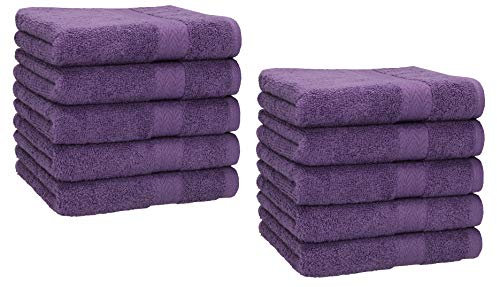 Betz 10 Stück Seiftücher Premium 100% Baumwolle Seiflappen-Set 30x30 cm Farbe lila