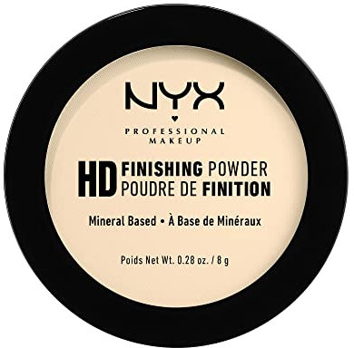 NYX Professional Makeup High Definition Finishing Powder, Gepresstes Puder, Perfektionierte Haut, Mattes Finish, Ölabsorbierend, Vegane Formel, 02 Banana
