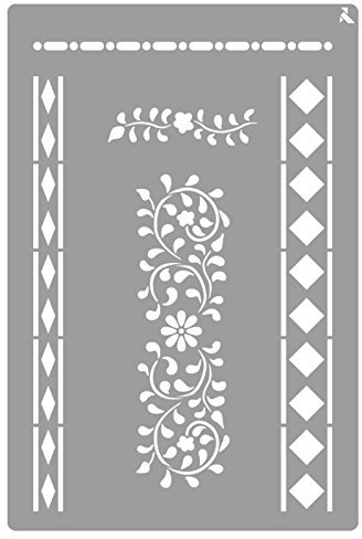St-08 Deko-Schablone, 20 x 30 cm, La Pajarita speziell für Kreidefarbe und Stoffmalerei