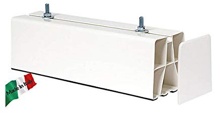 BASE clima A PAVIMENTO BIANCA BIESTRUSA + TAPPI 350 mm 2 PZ vecamco, per installazione condizionatore climatizzatore