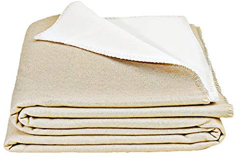 Soft Star-Decke – Polarfleece-Decke mit Häkelstich – eine Seite flauschig, eine Seite glänzend – 160x200 cm – 100 gold – von ’zoeppritz since 1828’