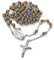 FaithHeart Herren Damen Rosenkranz Halskette Edelstahl Rosenkranzkette Jesus Kette mit Maria Lange Kreuzkette Orthodox Gebetskette Halskettenanhänger Rosary Necklace Schmuck Wundertätige Medaille