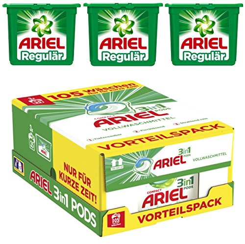 Ariel 3in1 Pods Regulär Vollwaschmittel 105 Waschladungen