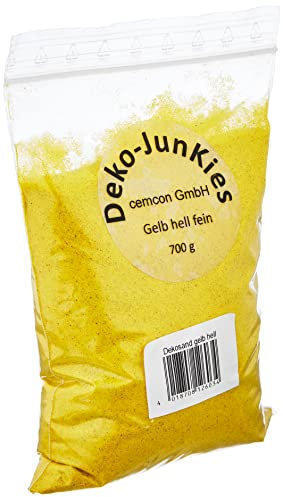 Deko-JunKies Dekosand Bastelsand Quarzsand fein (Gelb hell)