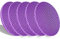 5 Pack Extra Thick Silicone Pot Coaster Trivet Mats,Pot Holder/Hot Pads,Non Slip Durable Flexible Table Mats Round Honeycome Multipurpose Kitchen Heat Resistant Mat (Purple)
