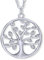 VIASOUL® Halskette Lebensbaum I Baum des Lebens Halskette für Damen I Tree of Life aus 925er Silber I Mit 585er Gold überzogen I Die Original Lebensbaum Kette (Silber)