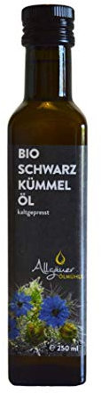 Allgäuer Ölmühle BIO Schwarzkümmelöl, 3er Pack (3 x 250 ml)