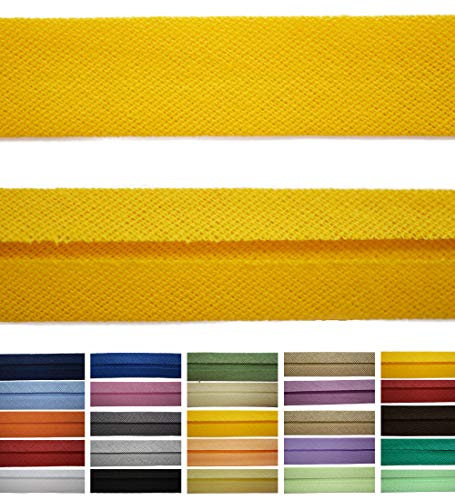 Roban Fashion Baumwoll Schrägband 18mm breit Textilband Blende in 24 Farben