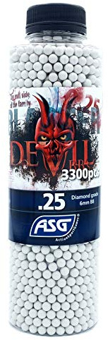 ASG Blaster Devil 6mm Airsoft BBs - Bottle of 3300pcs - Diamond Grade (+/- 0.01mm tolerance) BBs