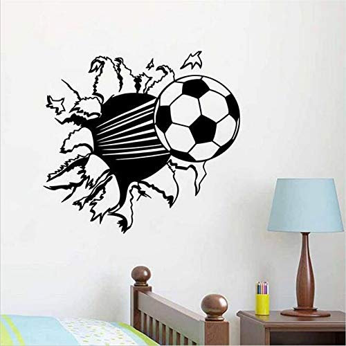 Geiqianjiumai Fußball Fußball Aufkleber Kinderzimmer Dekoration Sport Wandapplikation grau 44x55cm