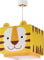 Dalber Lampe kinderzimmer, kinderlampe Pendelleuchte Hängelampe, Deckenleuchte Kinder, Deckenlampe kinderzimmer Little Tiger Tiere, Gelb, 64562, E27