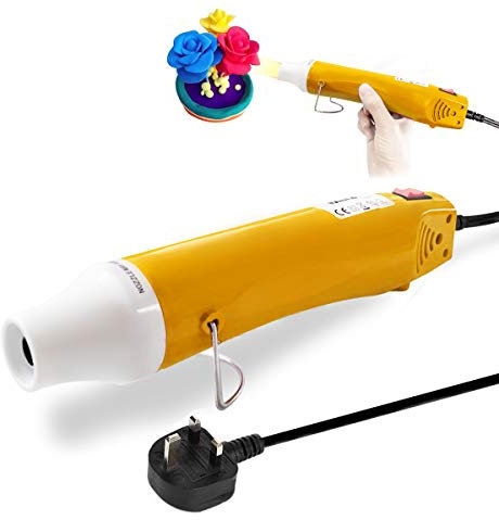 JUSONEY Mini Heat Gun,300 Watt Portable Hot Air Gun, Dual-Temperature Heat Tool with 6.5FT Power Cord for DIY Craft Embossing,Removing Paint Drying Crafts Electronics DIY (Yellow, 300W)