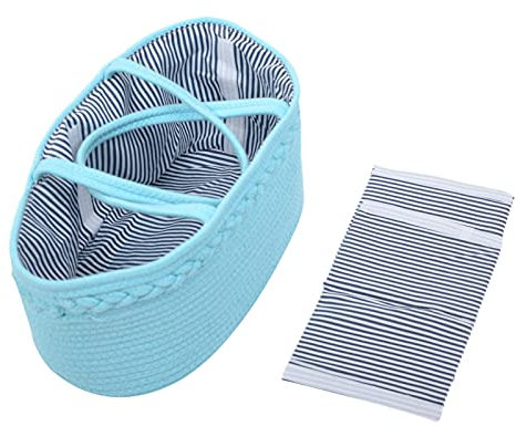 Perfect Flower Baby-Wickeltasche Aufbewahrungskorb Für Babys Windel Veranstalter Korb Tragbar Lagerplatz Baumwollseil Gewebt Windel Caddy Korb Aufbewahrungsbox Windeln Korb Kinderwagen Organizer
