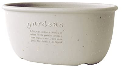 Yahata Kasei 241263 Eco Jardinière ovale / ovale 400 (10 L), blanc, papier Hachiman Gardens Papier fabriqué au Japon