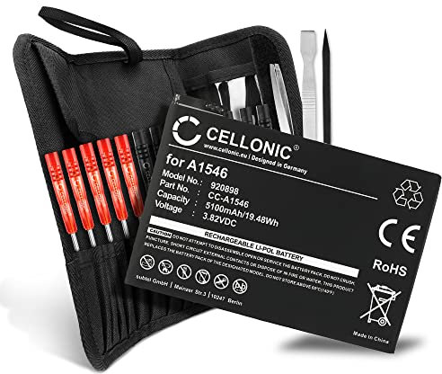 CELLONIC Ersatz Akku A1546 für iPad Mini 4 (A1538/A1550) 5100mAh + Werkzeug-Set 23tlg Ersatzakku für Tablet PC Batterie Tabletakku, Battery