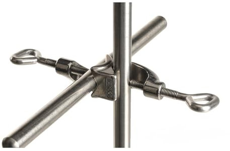Bochem Manicotto doppio a croce in acciaio inox 18/10, angolo 90° e 180°, filettatura M6, vite di straccio, DIN 12895, diametro 16,5 mm