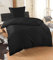 MALIKA® Bettwäsche Seersucker 135x200 mit 80x80 Kissenbezug | ÖkoTex Standard 100 | Fein Seersucker Bettwäsche aus Mikrofaser | Sommerbettwäsche schwarz