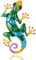 Metall Gecko Wandkunst Dekorationen, Hängende Wanddekor Eidechsen Skulpturen, Eidechse Kunstharz 43 cm Lang, Gecko Ornamente Außenwand Dekoration Für Hof, Garten, Haus (Grün)