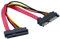 Cablecc SFF-8482 SAS - Cable Alargador de Disco Duro SATA de 29 Pines a 22 Pines Con Conector de Alimentación de 15 Pines