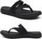 COFACE Chanclas Mujer Moda Ortopedicas Comodas Cuero Tela Elegantes Sandalias de Dedo Señora Piel Verano Playa Piscina Flip Flop Ligera Abierta Chancletas Pala Antideslizante Goma Suela Negras 37