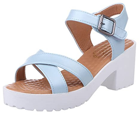 Allbestop Chaussures Femme Printemps 2022,Plateforme Blanche Tongue Homme Chaussure Ete Femme Confortable Boots Plateforme Chaussures Pieds Sensibles Femmes Fem(Bleu,41)