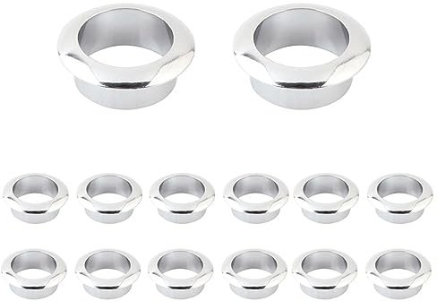 35mm Desk Hole Covers, Table Grommet, Desk Cable Management Grommets, Plastic Cable Hole Caps for Home Office Wire Tidies Organizer, Silver, Pack of 20