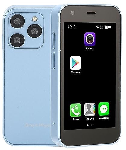 Entsperrtes Handy, XS15 3G WiFi-Smartphone, 2 GB 16 GB, Dual-SIM-Smartphone, 3-Zoll--Kindertelefon für Android 8.1 (Meerblau)