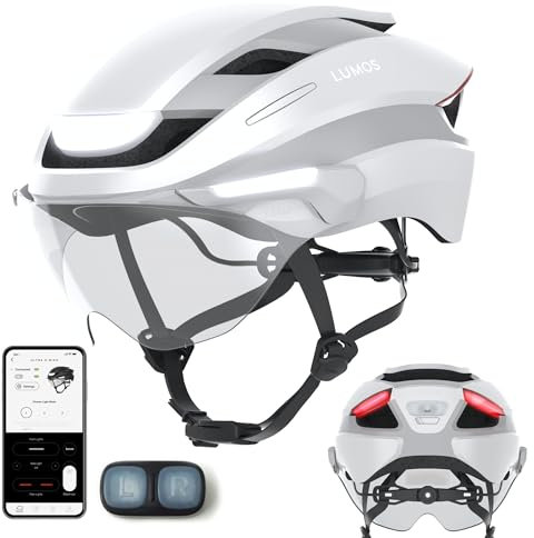 Lumos Ultra E-Bike Smart-Helm | NTA 8776 Zertifiziert | LED-Front- & Rücklichter | Einziehbares Visier | App-Steuerung | Für E-Bike, Scooter, Radfahren | Erwachsene, Männer, Frauen