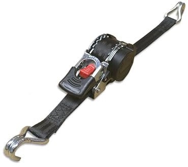 Spanngurt 3m Automatik LC 300/600 daN 25mm selbstaufrollend Zurrgurt 1 Stück schwarz