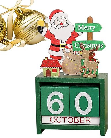 Weihnachten Adventskalender | Weihnachten Adventskalender Block | Tischplatte Schreibtischkalender Dekoration für Bücherregale, Schlafzimmer, Zuhause Samuliy