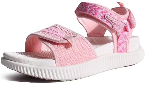 KuaiLu Sandali Trekking Donna Comode Camminata Ortopediche Fascite Plantare Arch Support Sportivi Sandalo Estive Leggero Aperte Regolabile Rosa 40