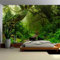 Skcess Wandteppich Wald Tapestry Grün Wandtuch für Schlafzimmer Wandteppich Natur Landschaft Wandbehang Decorative Tapisserie 300X260Cm