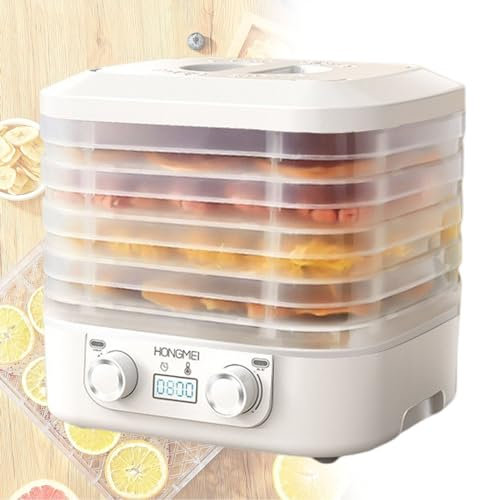 5-layer Household Smart Fruit Dryer Food Dryer Fruit And Vegetable Pet Meat Food Air Dryer Small Household Fruit Dryer (Color : White, Size : 220V)