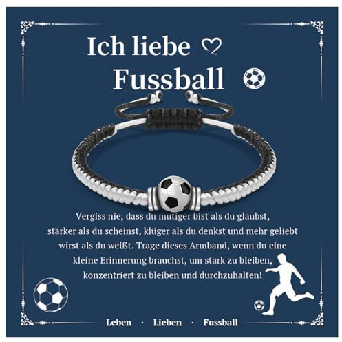 BOCHOI Jungen Fussball Armband,Kind er Fussball Geschenke Jungen, Armbänder für meinen Sohn, Fußball Armband für Junge Teenager,Jungs Geburtstagsgeschenk Enkel, Neffe, Bruder