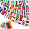 100 Flaggen der Welt Fahnen Länder Wimpelkette Em Deko, Internationale Flaggenkette Doppelseitige Stoff Fahnen Rechteckige Europa Flaggen Wimpel Girlande Banner für Bar Party Festival Sportverein