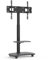 XTRARM Stellar Soporte TV Pie Rodante con Estantería de Madera - TV Stand Giratorio de Altura Ajustable con Ruedas para TV de 32-70 de hasta 45 kg - Universal VESA Máx. 600x400mm