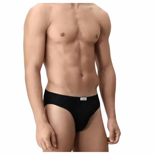 Saggio Cagi Set 6 Pezzi di Slip 1208 in Puro Cotone Filo di Scozia Modello a Vita Bassa con Conchiglia Anatomica Senza Cuciture Uomo Profumatore Nero 5