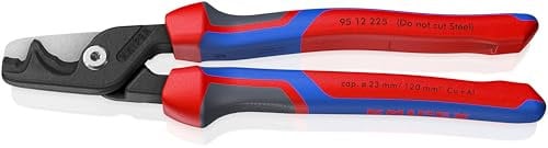 KNIPEX StepCut XL Kabelschere mit Stufenschnitt mit Comfort-Griffen brüniert 225 mm, 95 12 225
