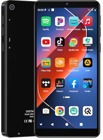 5,5'' Lettore Mp3 con Fotocamera, Lettore MP3 con Bluetooth e Wi-Fi, 1080P Touchscreen Lettore MP4 con Spotify, Amazon Music, Audible,Deezer, Lettore musicale Digitale e Altoparlante Android